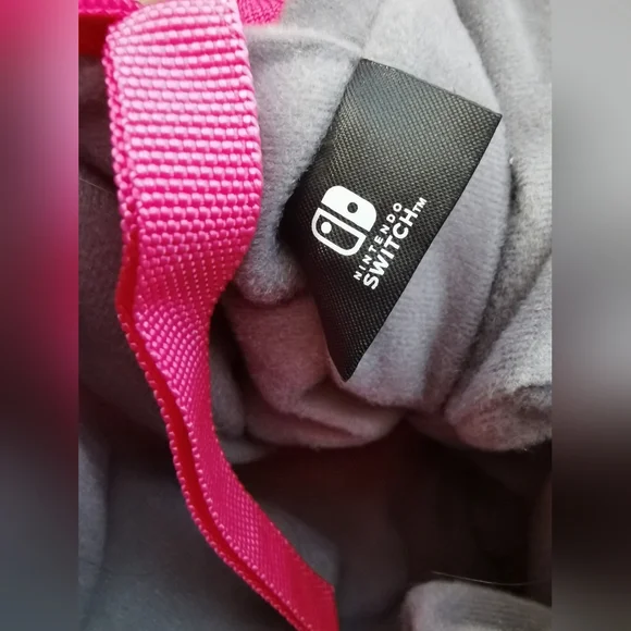 Nintendo Switch Splatoon 2 Hori Pink Squid Plush Pouch With Shoulder Strap - Picture 5 of 7